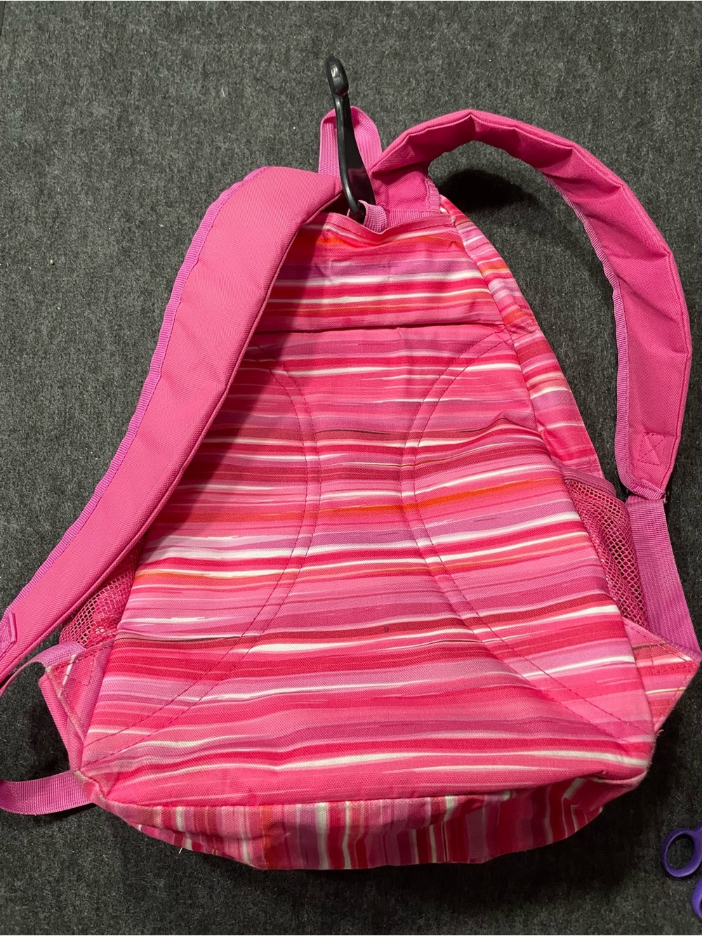 Pink Striped Backpack - Picture 5 of 10